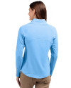 Spelman College Jaguars Cutter & Buck Adapt Eco Knit Heather Recycled Womens Full Zip Atlas Heather Back Thumbnail Image