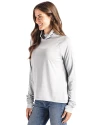 Spelman College Jaguars Cutter & Buck Coastline Epic Comfort Recycled Womens Funnel Neck CONCRETE Side Thumbnail Image