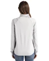 Spelman College Jaguars Cutter & Buck Coastline Epic Comfort Recycled Womens Funnel Neck CONCRETE Back Thumbnail Image
