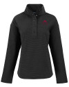 View image 3: FSU Bobby Bowden Cutter & Buck Hunts Point Recycled Fleece Womens Hybrid Snap Placket Pullover Black Mannequin