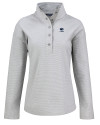 View image 7: Penn State Nittany Lions Alumni Cutter & Buck Hunts Point Recycled Fleece Womens Hybrid Snap Placket Pullover Polished Medium Gray Mannequin