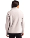 Northern Arizona Lumberjacks College Vault Cutter & Buck Hunts Point Eco Textured Fleece Recycled Womens Snap Pullover Polished Medium Gray Back Thumbnail Image