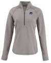 New Hampshire Wildcats College Vault Cutter & Buck Peshastin Fleece Recycled Womens Half Zip Pullover Elemental Grey Heather Mannequin Thumbnail Image
