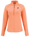 Texas Rio Grande Valley Vaqueros Cutter & Buck Peshastin Fleece Recycled Womens Half Zip Pullover College Orange Heather Mannequin Thumbnail Image