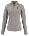 Florida Gators Swinging Gator Cutter & Buck Peshastin Fleece Recycled Womens Half Zip Pullover Elemental Grey Heather Mannequin Thumbnail Image