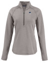 View image 3: Penn State Nittany Lions Alumni Cutter & Buck Peshastin Recycled Grid Fleece Womens Half Zip Pullover Elemental Grey Heather Mannequin