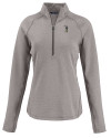 South Florida Bulls Swinging Rocky Cutter & Buck Peshastin Fleece Recycled Womens Half Zip Pullover Elemental Grey Heather Mannequin Thumbnail Image