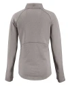 Oklahoma State Cowboys Wrestling Pete Cutter & Buck Peshastin Fleece Recycled Womens Half Zip Pullover Elemental Grey Heather Mannequin Back Thumbnail Image
