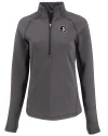 Florida State Seminoles Cutter & Buck Peshastin Fleece Recycled Womens Half Zip Pullover Black Heather Mannequin Thumbnail Image