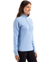 Charlotte Knights Cutter & Buck Peshastin Fleece Recycled Womens Half Zip Pullover Atlas Heather Side Thumbnail Image