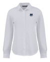 View image 7: New Hampshire Wildcats College Vault Cutter & Buck Advantage Recycled Cotton-Blend Pique Womens Long Sleeve Button Down Shirt White Mannequin