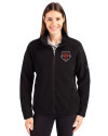 Arkansas State Red Wolves Cutter & Buck Cascade Eco Fleece Womens Full Zip Jacket Black Front Thumbnail Image