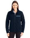 Spelman College Jaguars Cutter & Buck Cascade Eco Fleece Womens Full Zip Jacket Navy Blue Front Thumbnail Image