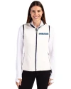 Spelman College Jaguars Cutter & Buck Cascade Eco Fleece Womens Vest Shell/Navy Blue Front Thumbnail Image