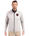 Arkansas State Red Wolves Cutter & Buck Adapt Eco Knit Hybrid Recycled Mens Full Zip Jacket Polished Medium Gray Front Thumbnail Image