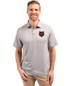 Arkansas State Red Wolves Cutter & Buck Forge Eco Stretch Recycled Mens Polo Polished Medium Gray Front Thumbnail Image