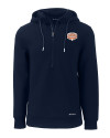 Texas Longhorns 100 Years at DKR Cutter & Buck Roam Eco Half Zip Recycled Mens Hooded Pullover Navy Blue Mannequin Thumbnail Image