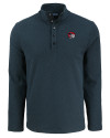 View image 3: Winston-Salem State Rams Cutter & Buck Hunts Point Recycled Fleece Mens Hybrid Snap Placket Pullover Black Mannequin