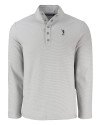 South Florida Bulls Swinging Rocky Cutter & Buck Hunts Point Eco Textured Fleece Recycled Mens Snap Pullover Polished Medium Gray Mannequin Thumbnail Image