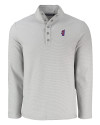 Florida Gators Swinging Gator Cutter & Buck Hunts Point Eco Textured Fleece Recycled Mens Snap Pullover Polished Medium Gray Mannequin Thumbnail Image