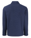 Brigham Young Cougars Cutter & Buck Hunts Point Eco Textured Fleece Recycled Mens Snap Pullover Navy Blue Mannequin Back Thumbnail Image