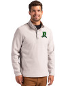 Dayton Dragons Cutter & Buck Hunts Point Eco Textured Fleece Recycled Mens Snap Pullover Polished Medium Gray Front Thumbnail Image