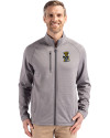Wichita State Shockers College Vault Cutter & Buck Peshastin Fleece Recycled Mens Full Zip Jacket Elemental Grey Heather Front Thumbnail Image