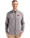 New Mexico State Aggies College Vault Cutter & Buck Peshastin Fleece Recycled Mens Full Zip Jacket Elemental Grey Heather Front Thumbnail Image