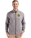 Missouri Tigers College Vault Cutter & Buck Peshastin Fleece Recycled Mens Full Zip Jacket Elemental Grey Heather Front Thumbnail Image