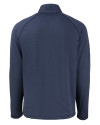 Texas Longhorns Alumni Cutter & Buck Peshastin Fleece Recycled Mens Full Zip Jacket Navy Blue Heather Mannequin Back Thumbnail Image