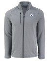 Brigham Young Cougars Cutter & Buck Peshastin Fleece Recycled Mens Full Zip Jacket Elemental Grey Heather Mannequin Thumbnail Image