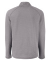 Brigham Young Cougars Cutter & Buck Peshastin Fleece Recycled Mens Full Zip Jacket Elemental Grey Heather Mannequin Back Thumbnail Image
