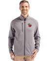 Fort Wayne TinCaps Cutter & Buck Peshastin Fleece Recycled Mens Full Zip Jacket Elemental Grey Heather Front Thumbnail Image