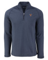 Texas Rio Grande Valley Vaqueros Cutter & Buck Peshastin Fleece Recycled Mens Half Zip Pullover Navy Blue Heather Mannequin Thumbnail Image