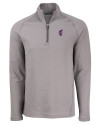 Florida Gators Swinging Gator Cutter & Buck Peshastin Fleece Recycled Mens Half Zip Pullover Elemental Grey Heather Mannequin Thumbnail Image