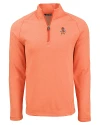 Oklahoma State Cowboys Wrestling Pete Cutter & Buck Peshastin Fleece Recycled Mens Half Zip Pullover College Orange Heather Mannequin Thumbnail Image