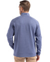 Florida Gators Vintage Cutter & Buck Peshastin Fleece Recycled Mens Half Zip Pullover Tour Blue Heather Back Thumbnail Image