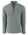 Florida A&M Rattlers Cutter & Buck Peshastin Fleece Recycled Mens Half Zip Pullover Hunter Heather Mannequin Thumbnail Image