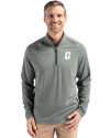 View image 4: Charlotte 49ers Cutter & Buck Peshastin Recycled Grid Fleece Mens Half Zip Pullover Hunter Heather Front