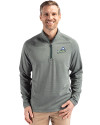 Florida Gulf Coast Eagles Cutter & Buck Peshastin Fleece Recycled Mens Half Zip Pullover Hunter Heather Front Thumbnail Image