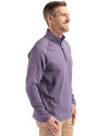 TCU Horned Frogs Cutter & Buck Peshastin Fleece Recycled Mens Half Zip Pullover College Purple Heather Side Thumbnail Image