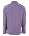 East Carolina Pirates Cutter & Buck Peshastin Fleece Recycled Mens Half Zip Pullover College Purple Heather Mannequin Back Thumbnail Image