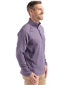LSU Tigers College Vault Cutter & Buck Peshastin Fleece Recycled Mens Half Zip Pullover College Purple Heather Side Thumbnail Image