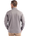 Utah Utes College Vault Cutter & Buck Peshastin Fleece Recycled Mens Half Zip Pullover Elemental Grey Heather Back Thumbnail Image