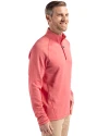 Bradley Braves Cutter & Buck Peshastin Fleece Recycled Mens Half Zip Pullover Red Heather Side Thumbnail Image