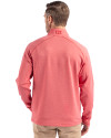 Fresno State Bulldogs Cutter & Buck Peshastin Fleece Recycled Mens Half Zip Pullover Red Heather Back Thumbnail Image