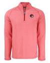 Winston-Salem State Rams Cutter & Buck Peshastin Fleece Recycled Mens Half Zip Pullover Red Heather Mannequin Thumbnail Image
