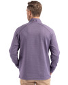 NYU Violets Cutter & Buck Peshastin Fleece Recycled Mens Half Zip Pullover College Purple Heather Back Thumbnail Image