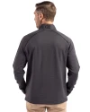 Norfolk Tides Cutter & Buck Peshastin Fleece Recycled Mens Half Zip Pullover Black Heather Back Thumbnail Image