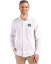 Hawaii Warriors Cutter & Buck Advantage Tri-Blend Eco Soft Pique Long Sleeve Knitted Mens Button Up White Front Thumbnail Image